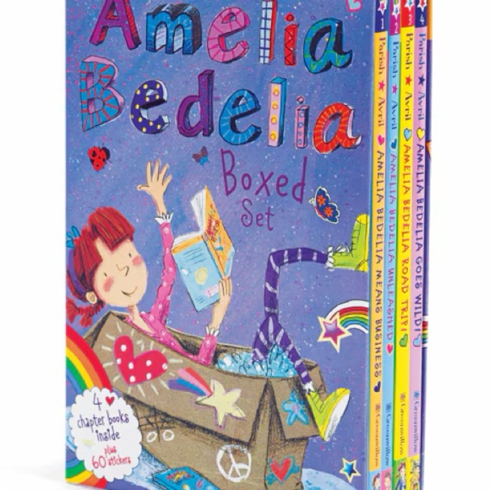 Amelia Bedelia Boxed Set - Purple Kids Chapter Book Collection